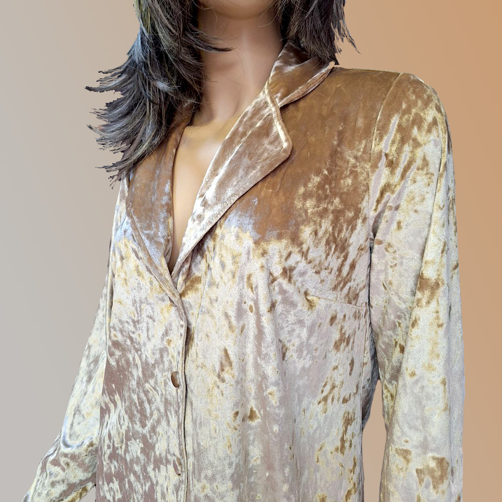 بلوز شلوار مخمل ساده