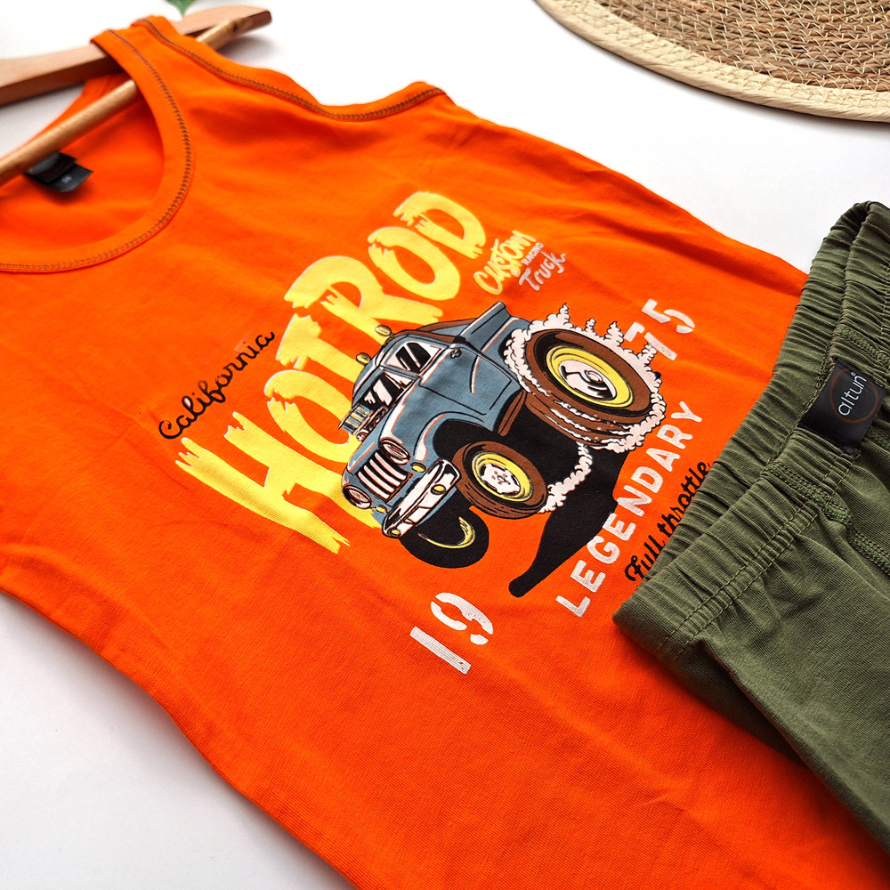 تاپ شورتک پسرانه نارنجی