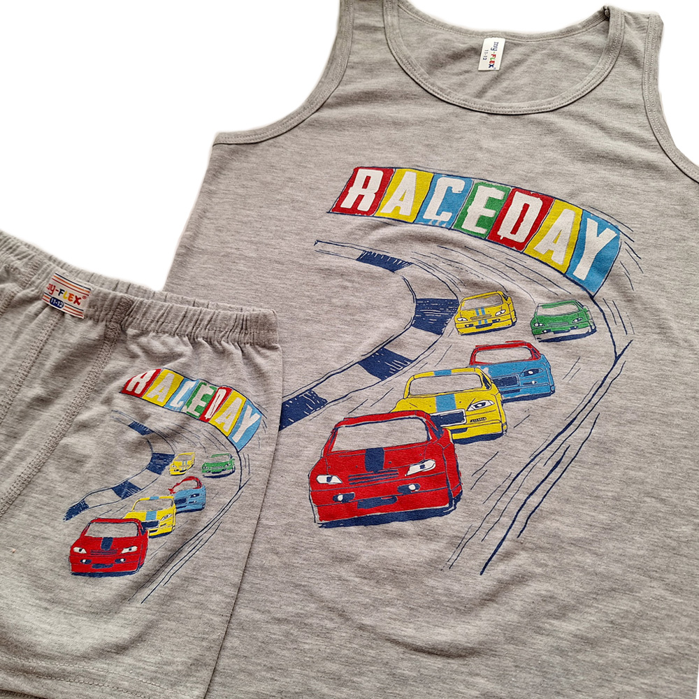 تاپ شورتک پسرانه طرح جاده