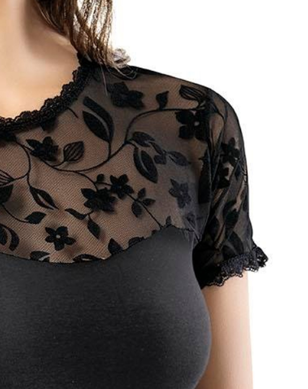 بلوز مجلسی نخی آستین کوتاه