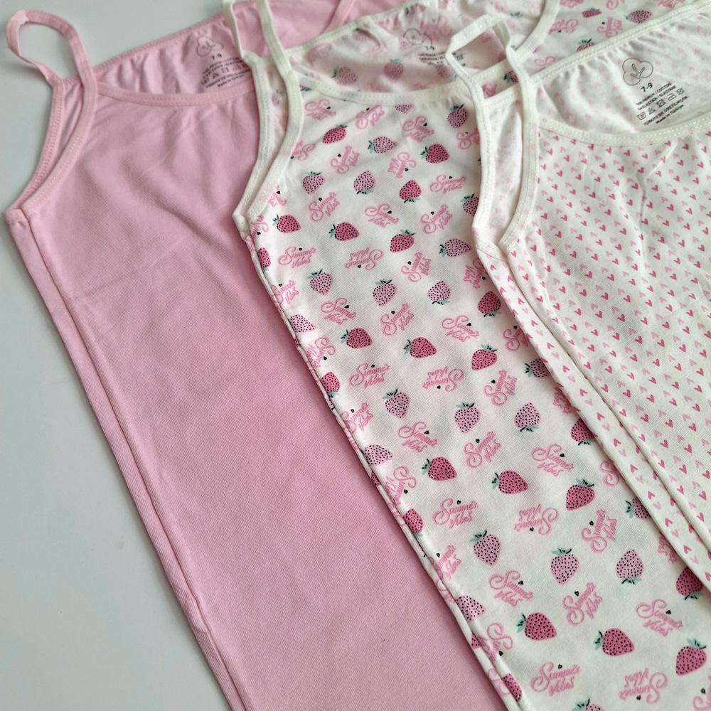 تاپ دخترانه طرح توت فرنگی