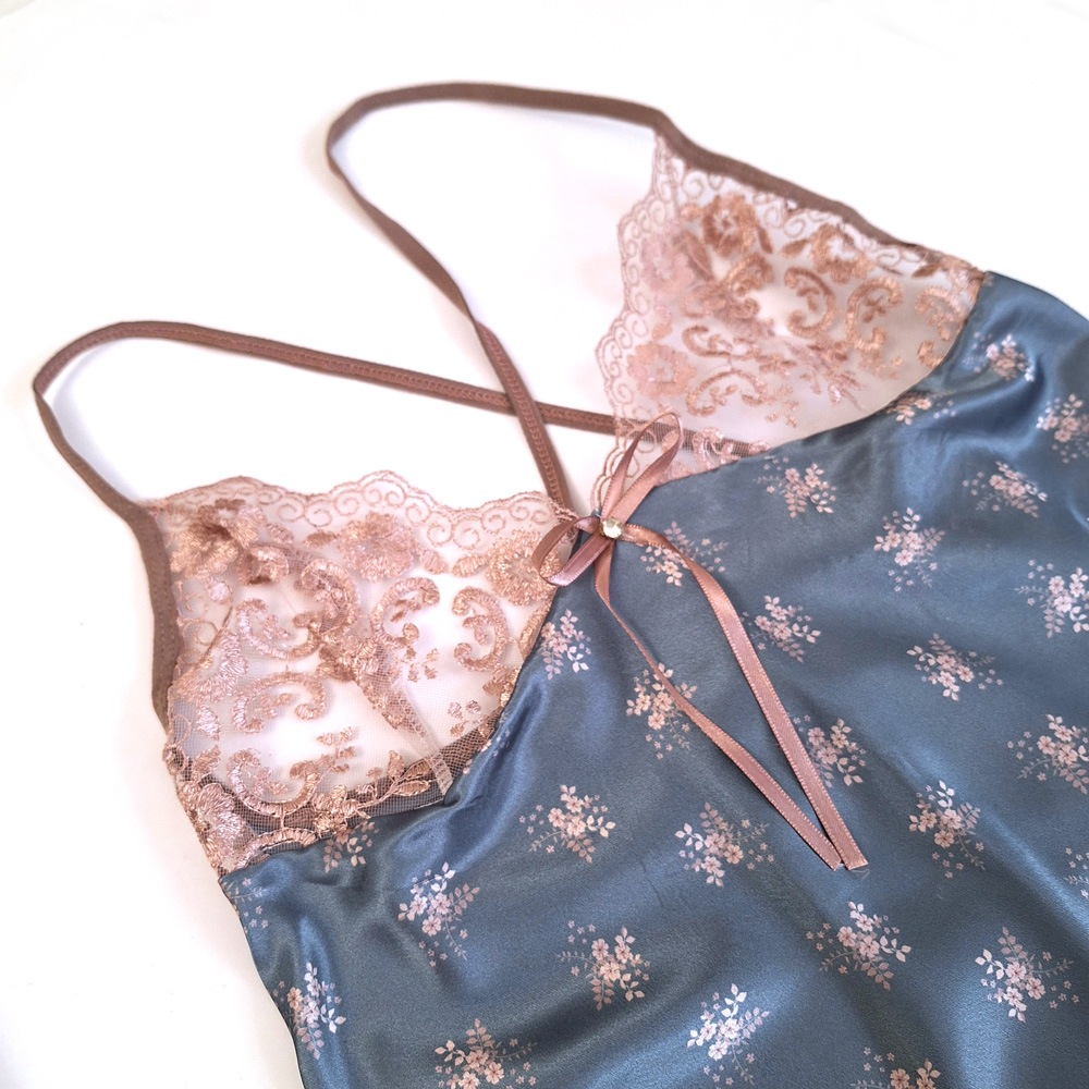 لباس خواب ساتن طرحدار