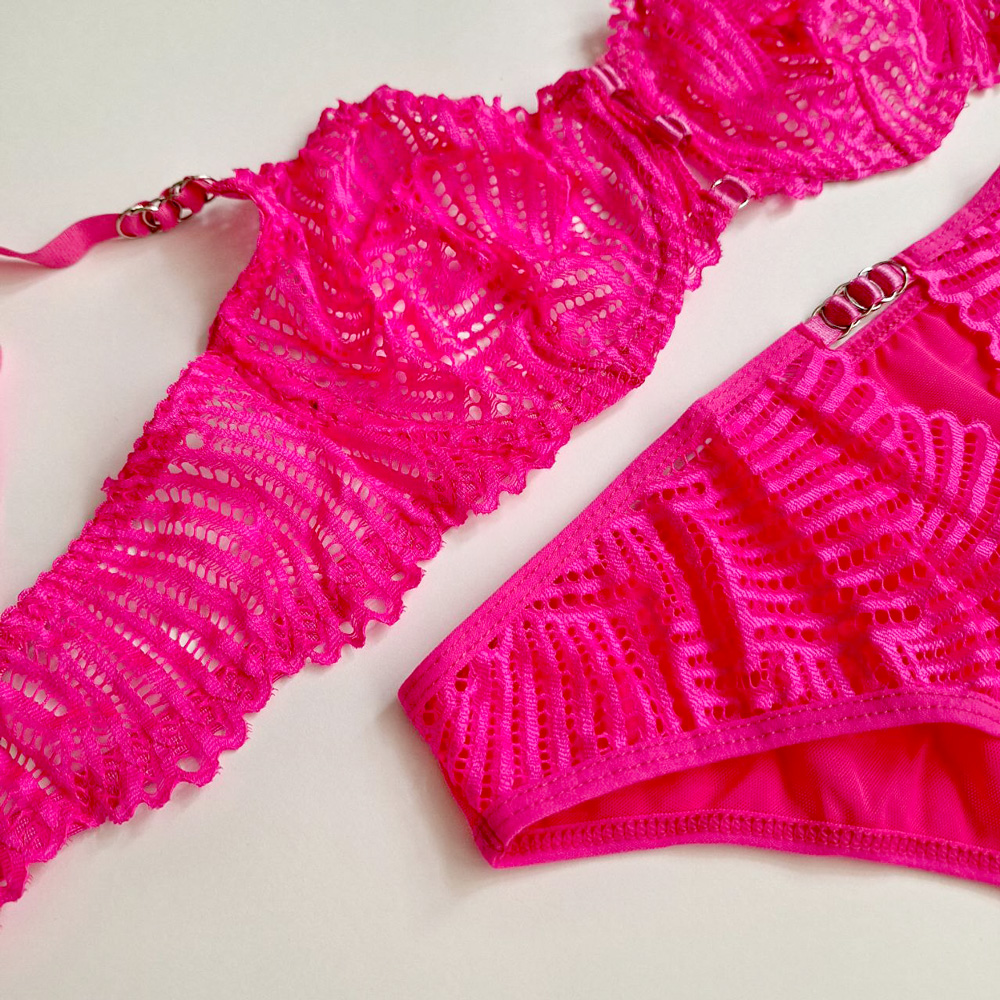 ست سوتین شورت دانتل