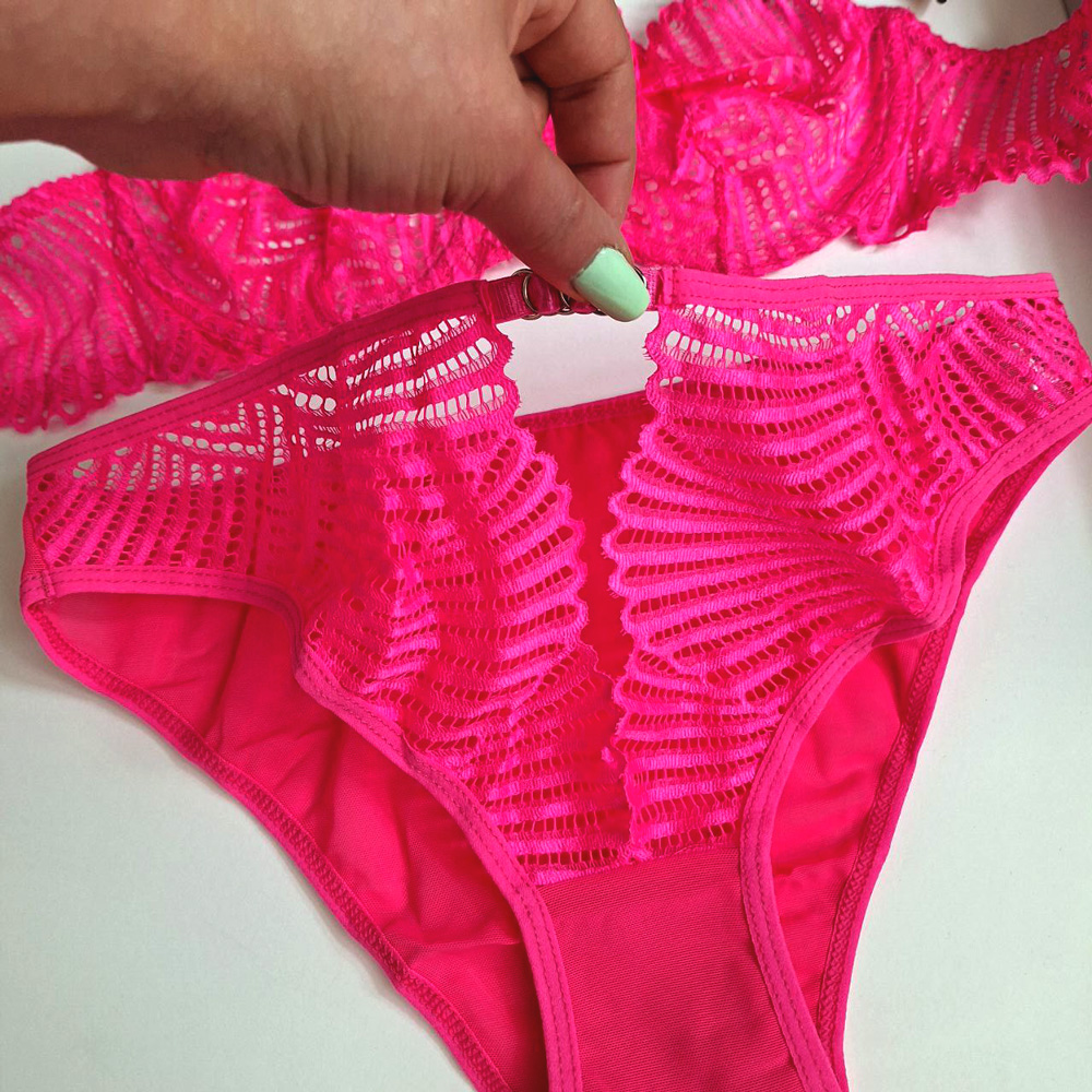 ست سوتین شورت دانتل