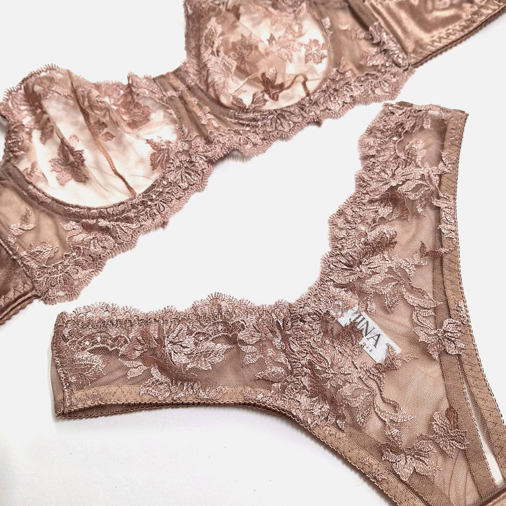 ست سوتین شورت توری