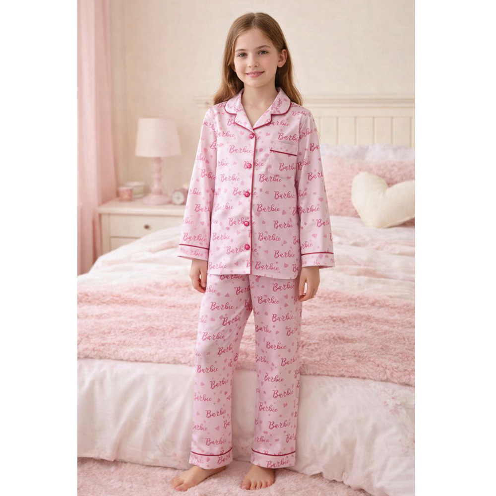 لباس خواب دخترانه طرح Barbie