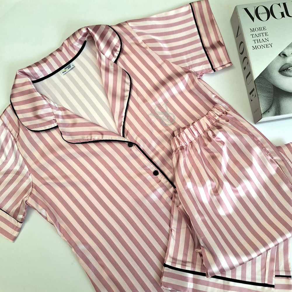 بلوز شلوار ساتن طرح ویکتوریا angel