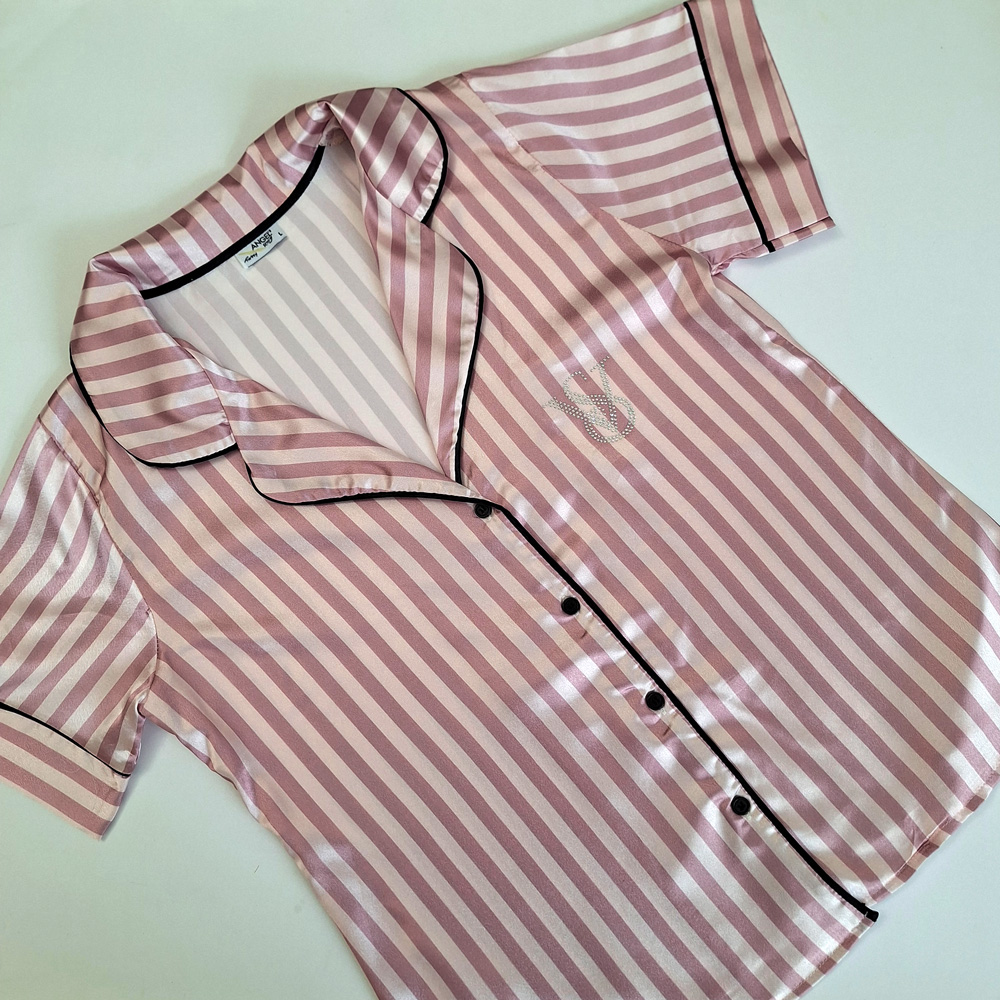 بلوز شلوار ساتن طرح ویکتوریا angel